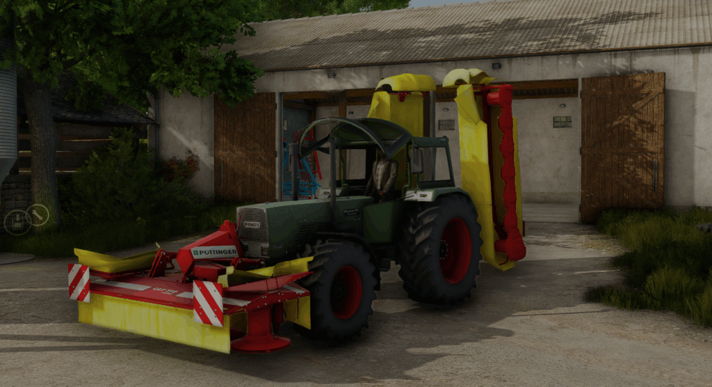 DH_Agrar Fendt-Traktor mit Pöttinger-Mähkombi auf unserem Event-Server im Landwirtschafts-Simulator